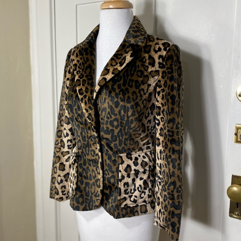 INC International Concepts Leopard Print Blazer